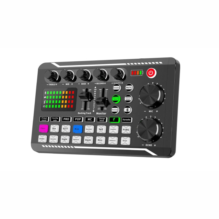 F998 Live Sound Card 16 Sound Effects Noise Reduction Mixers, F998