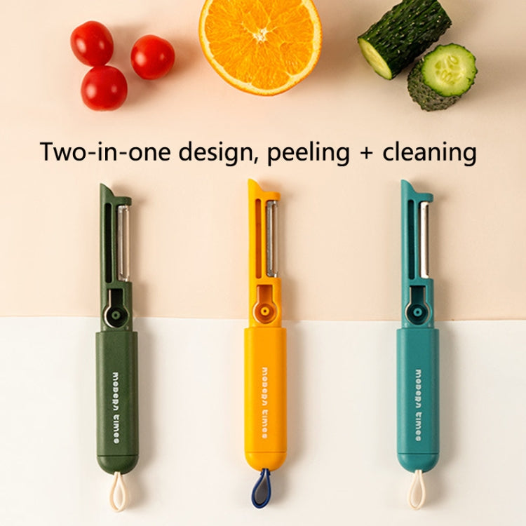 Multifunctional Fruit And Vegetable Cleaning Brush(Yellow)
