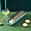Automatically Fill The Egg Storage Box Refrigerator Fresh-Keeping Box(Dark Blue)