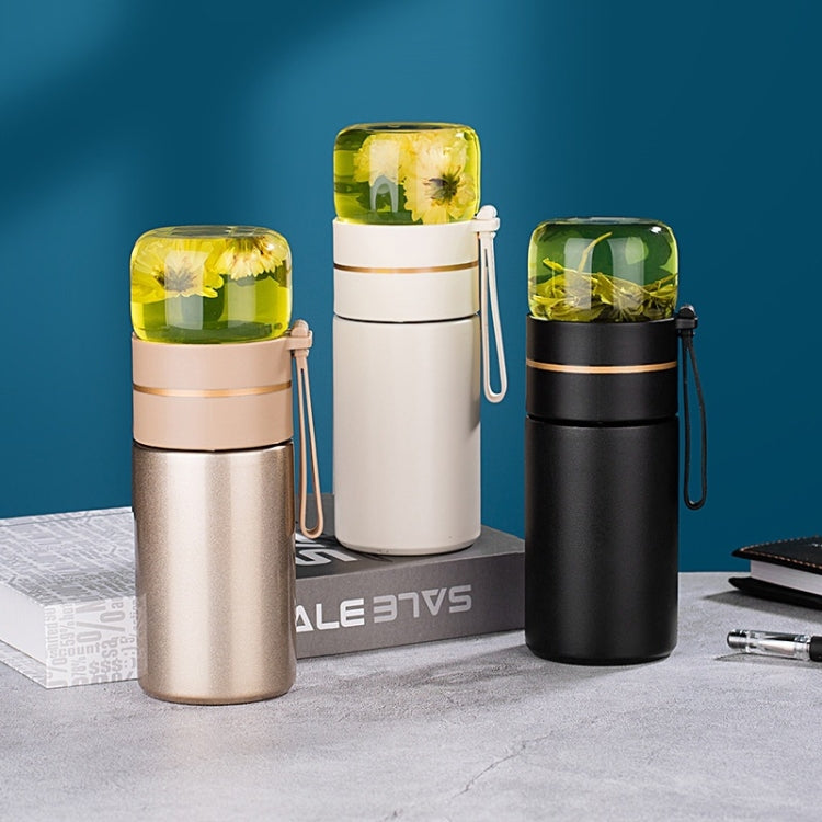739 316 Stainless Steel Tea Glass Thermos Cup(Gold)