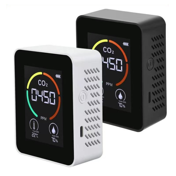 XY-T01 Temperature Humidity Display CO2 Meter Carbon Dioxide Air Quality Detector(Semiconductor Black)