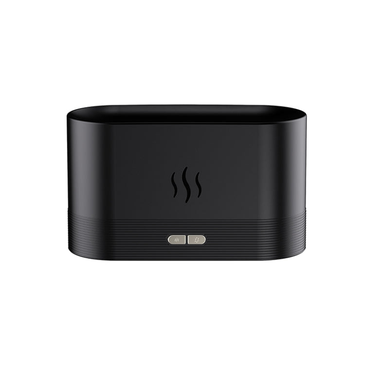 Flame Aroma Diffuser Night Light Humidifier(Black)