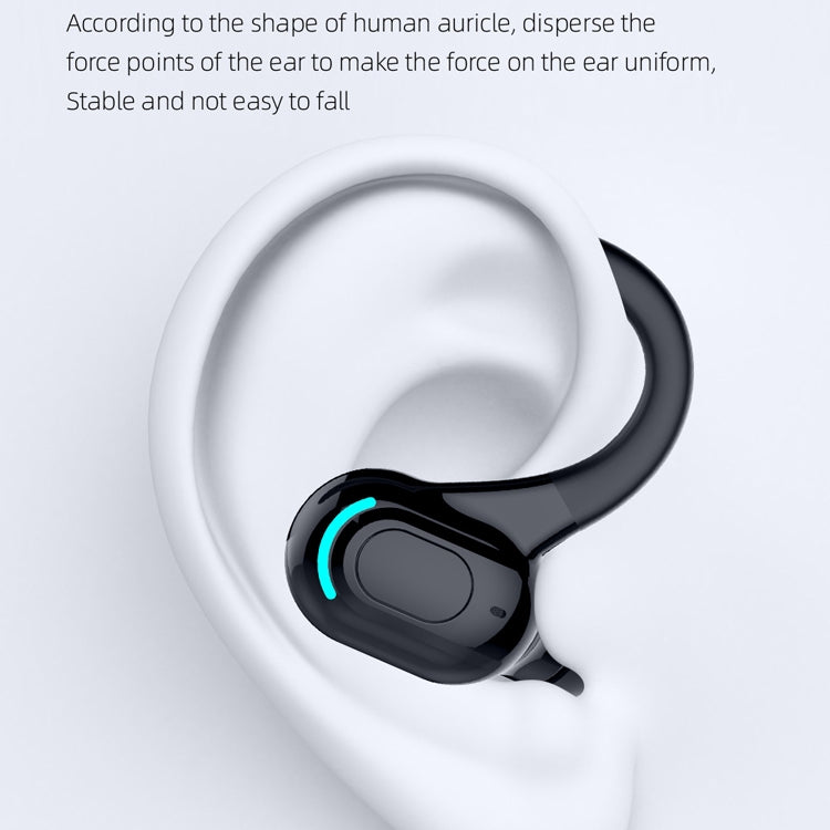 F8 Bluetooth 5.1 Ear-Mounted Stereo Wireless Sports Earphone, Single Earphone (Black), Single Earphone (White), Single Earphone (Black+Red), Single Earphone (Black+Blue), Single Earphone (Black+Green)