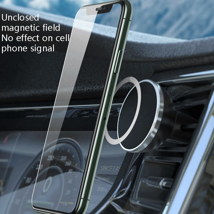 Ring Car Magnetic Suction Wireless Charger Lead Magnetic Ring Back Sticker, Color: Silver, Silver, Black