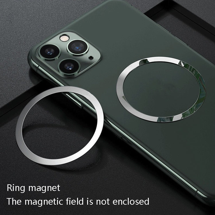 Ring Car Magnetic Suction Wireless Charger Lead Magnetic Ring Back Sticker, Color: Silver, Silver, Black