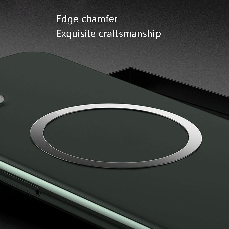Ring Car Magnetic Suction Wireless Charger Lead Magnetic Ring Back Sticker, Color: Silver, Silver, Black