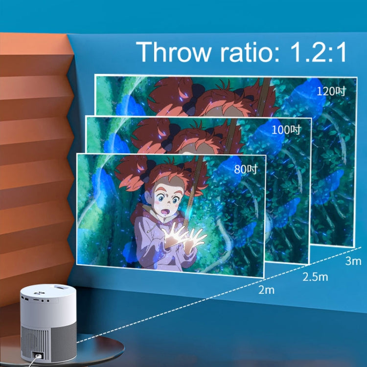 M1 Home Commercial LED Smart HD Projector, Specification: UK Plug(Phone with Screen Version)