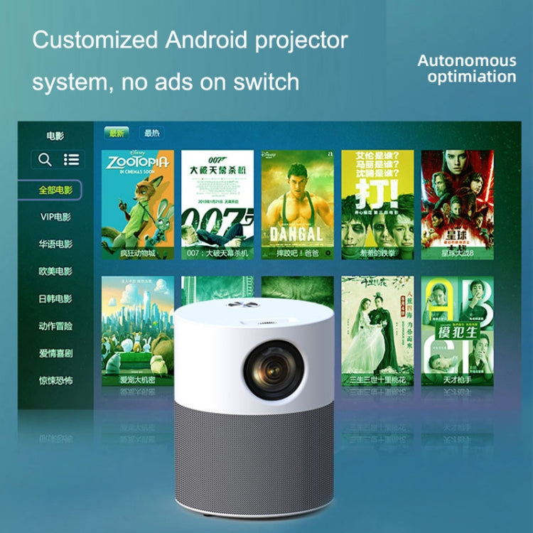 M1 Home Commercial LED Smart HD Projector, Specification: UK Plug(Phone with Screen Version)