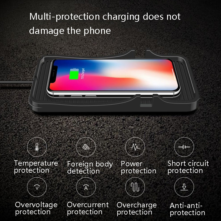 C7 Car Navigation 2 In 1 Multi-Function Non-Slip Pad USB Wireless Charger, C7 USB Interface