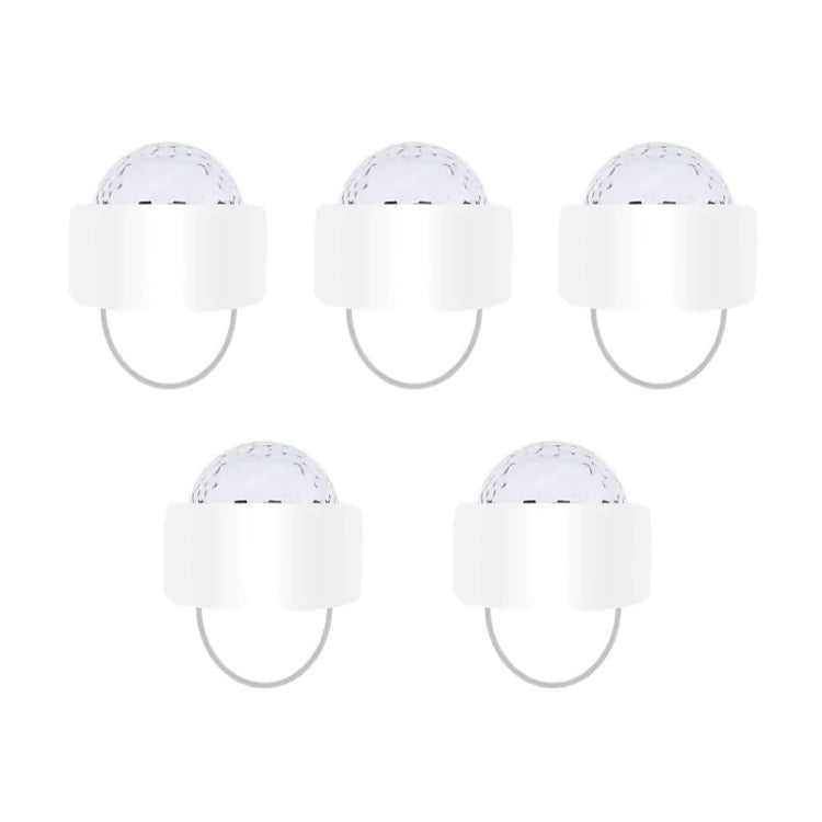 5 PCS D2 LED Flashing Finger Light Stage Small Magic Ball Flash(White)