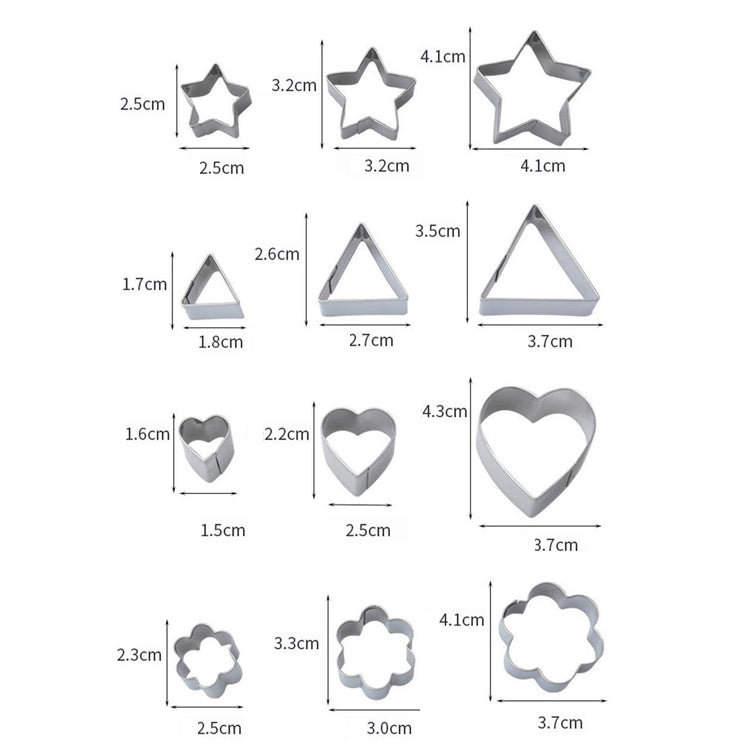 30 PCS / Set Stainless Steel Biscuit Mold