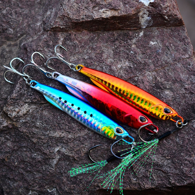 3 PCS PROBEROS LF103 Simulation Metal Sea Fishing Bait, Specification: 10g(A With Hook)
