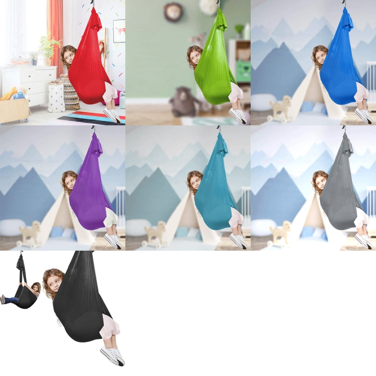 Kids Elastic Hammock Indoor Outdoor Swing, Size: 1.5x2.8m (Sky Blue)