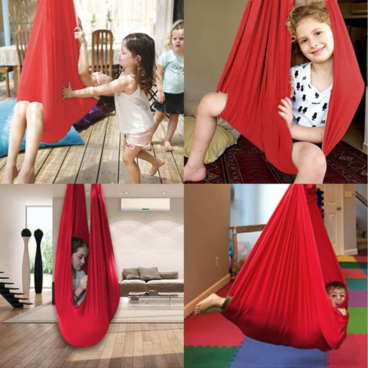 Kids Elastic Hammock Indoor Outdoor Swing, Size: 1.5x2.8m (Sky Blue)