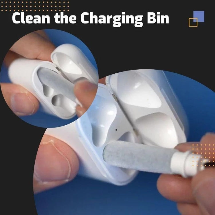 Q5 Bluetooth Earphone Telescopic Cleaning Pen Brush(White)