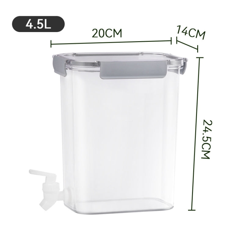 4.5L Home Kitchen Refrigerator Cold Kettle With Faucet(Gray)