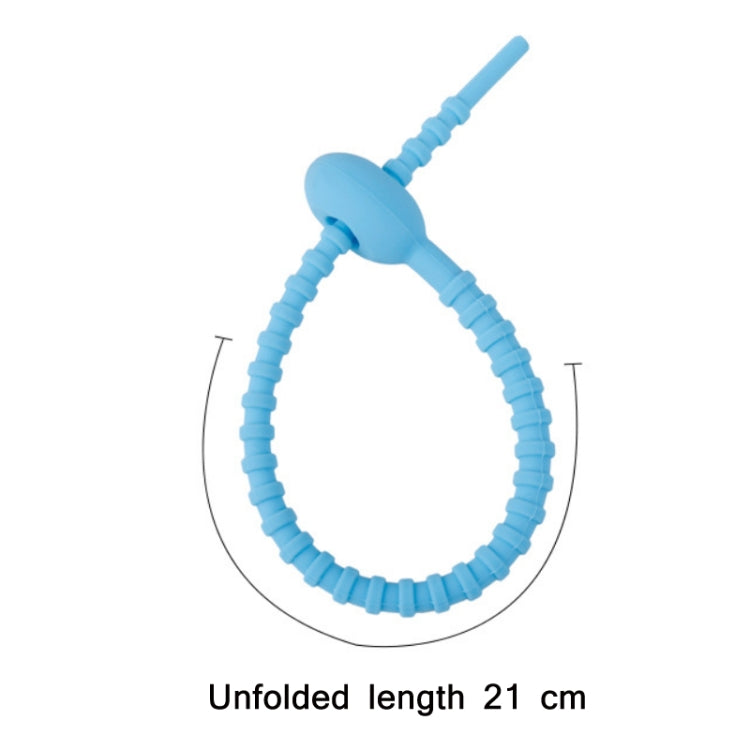 20 PCS Silicone Data Cable Storage Strap Cable Organizer, 21cm Green, 21cm Blue, 21cm Orange, 21cm Pink, 21cm Brown, 21cm Grey, 21cm Yellow, 21cm Red