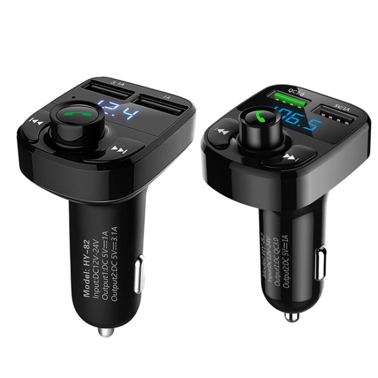 HY82 Car MP3 Bluetooth Receiver Dual USB Car Charger, HY82 Fast Charge Version