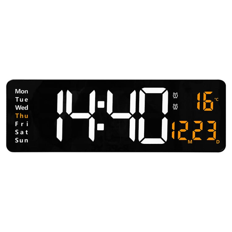 6626 Living Room Wall-Mounted Large Screen Display LED Digital Clock, 16 Inch White Temperature, 16 Inch Orange Temperature, 16 Inch Green Temperature