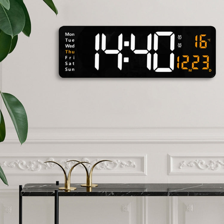 6626 Living Room Wall-Mounted Large Screen Display LED Digital Clock, 16 Inch White Temperature, 16 Inch Orange Temperature, 16 Inch Green Temperature