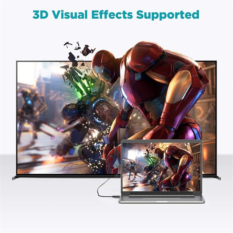QGeeM QG-AV16 HD TV Blu-Ray Projection HDMI TV Cable Supports 4K, Length: 3 m