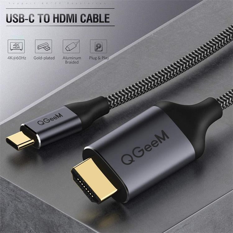 QGeeM QG-UA09 Type-C To HDMI Cable, Length: 3m