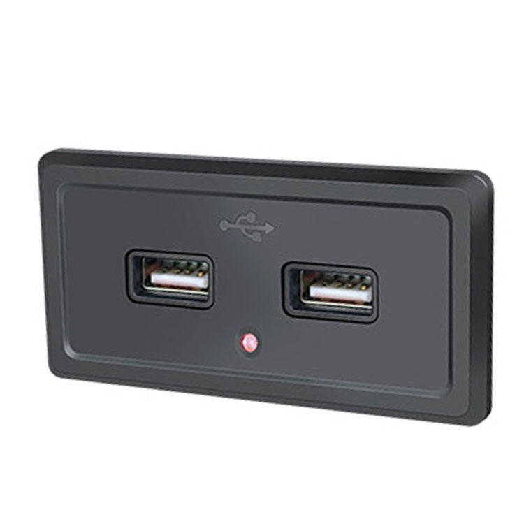 12V24V Route Bus Dual USB Charging Input Car Charger, Blue Light, Green Light, Red Light