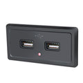 12V24V Route Bus Dual USB Charging Input Car Charger, Blue Light, Green Light, Red Light