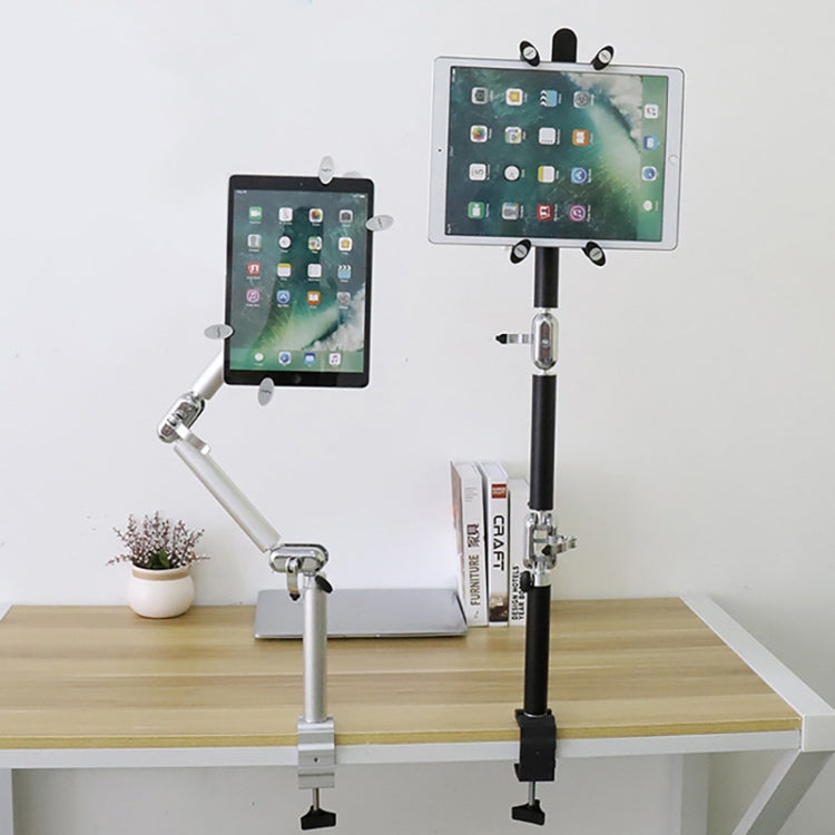 TB-03 Universal Desk Clamp Tablet Stand Aluminum Alloy Articulating Arm with 3-Section Folding & 360-degree Rotation, TB-03