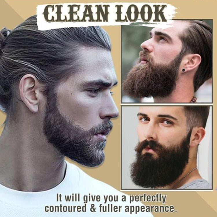 2pcs /Set Waterproof Beard Filler Beard Styling Pen(Black)