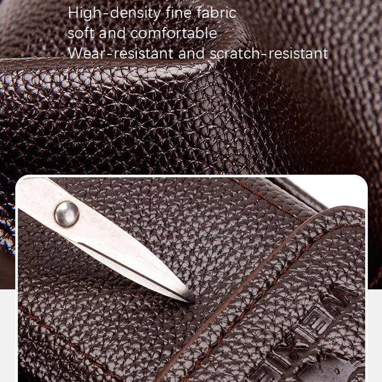 WEIXIER D235 Men Shoulder Bag Portable PU Leather Handbag(Litchi Texture Brown)