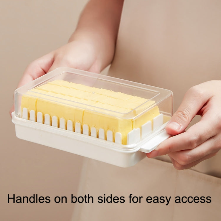 Transparent Large Capacity Butter Cut Storage Box(White)