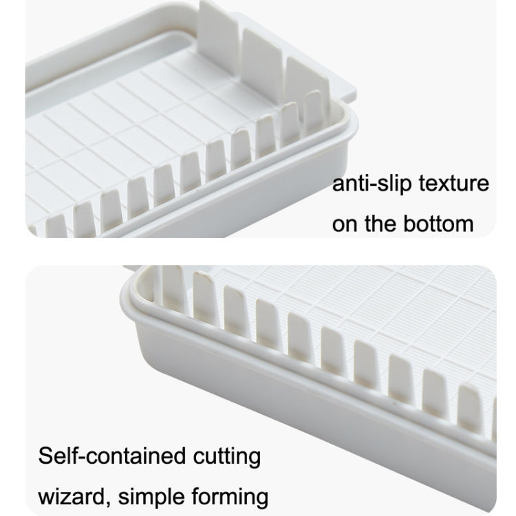 Transparent Large Capacity Butter Cut Storage Box(White)