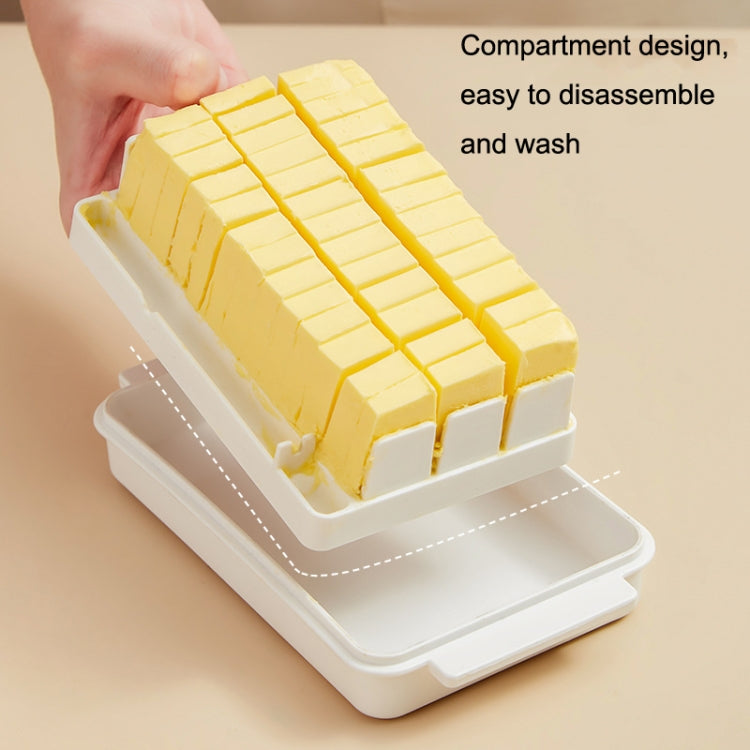Transparent Large Capacity Butter Cut Storage Box(White)
