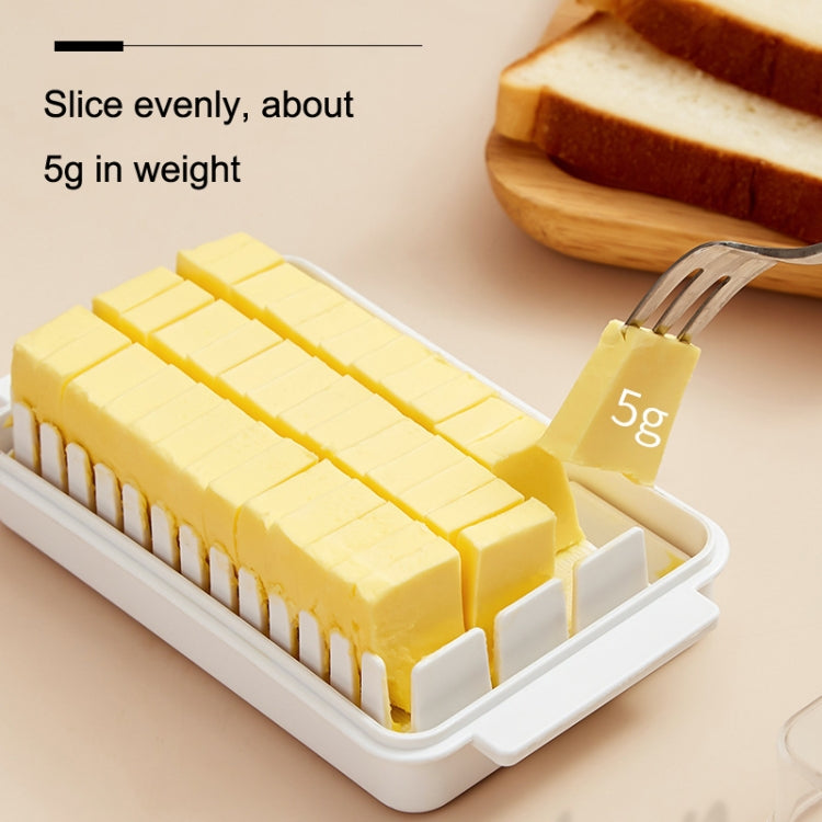Transparent Large Capacity Butter Cut Storage Box(White)