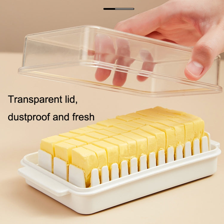 Transparent Large Capacity Butter Cut Storage Box(White)