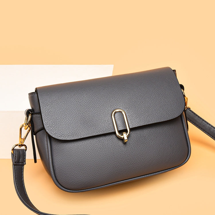 Ladies Texture Large Capacity Single Shoulder Crossbody Bag(Grey)