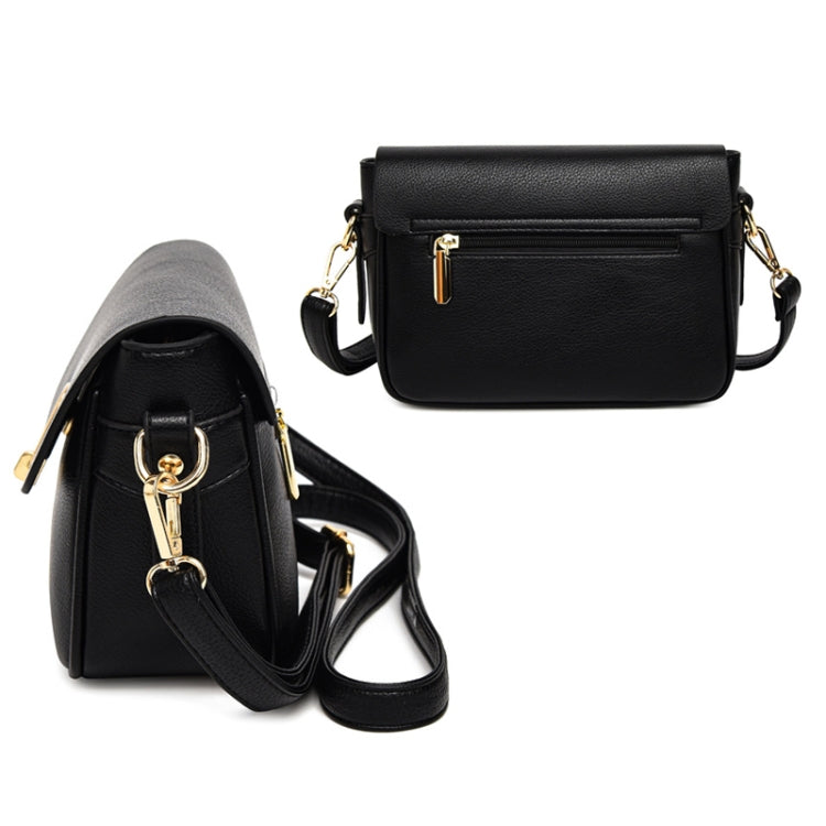 Ladies Texture Large Capacity Single Shoulder Crossbody Bag(Grey)