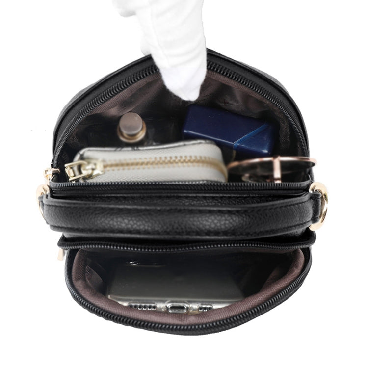 Shoulder Bag Multi-Compartment Casual Mother Handcuffs Women Mobile Phone Bag(Violet)