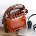 BULL CAPTAIN Leather Shoulder Messenger Bag For Men(Brown)