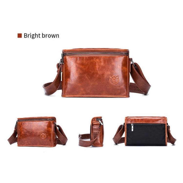 BULL CAPTAIN Leather Shoulder Messenger Bag For Men(Brown)