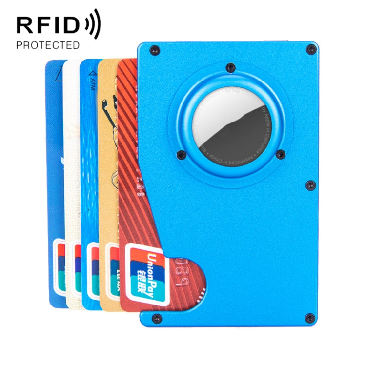 Tracker Card Holder Anti Loss RFID Wallet Card Holder for AirTag 2nd Gen / AirTag 1st Gen, Blue, Black, Grey, Silver