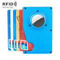 Tracker Card Holder Anti Loss RFID Wallet Card Holder for AirTag 2nd Gen / AirTag 1st Gen, Blue, Black, Grey, Silver