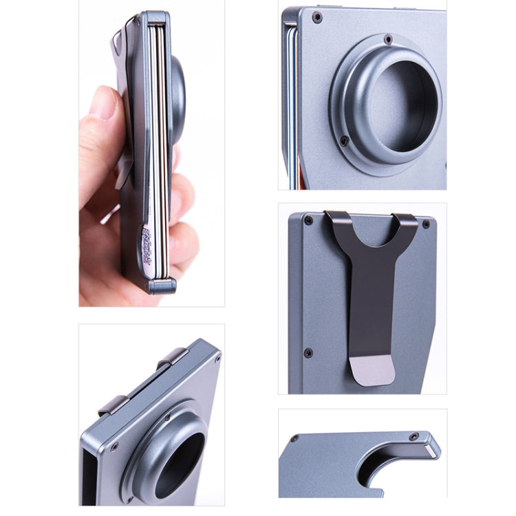 Tracker Card Holder Anti Loss RFID Wallet Card Holder for AirTag 2nd Gen / AirTag 1st Gen, Blue, Black, Grey, Silver