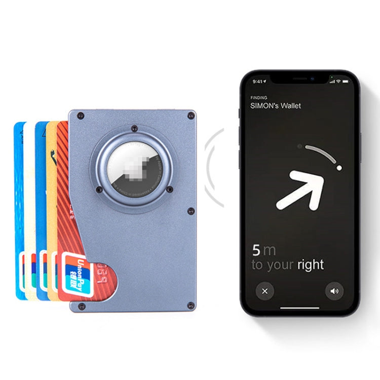 Tracker Card Holder Anti Loss RFID Wallet Card Holder for AirTag 2nd Gen / AirTag 1st Gen, Blue, Black, Grey, Silver