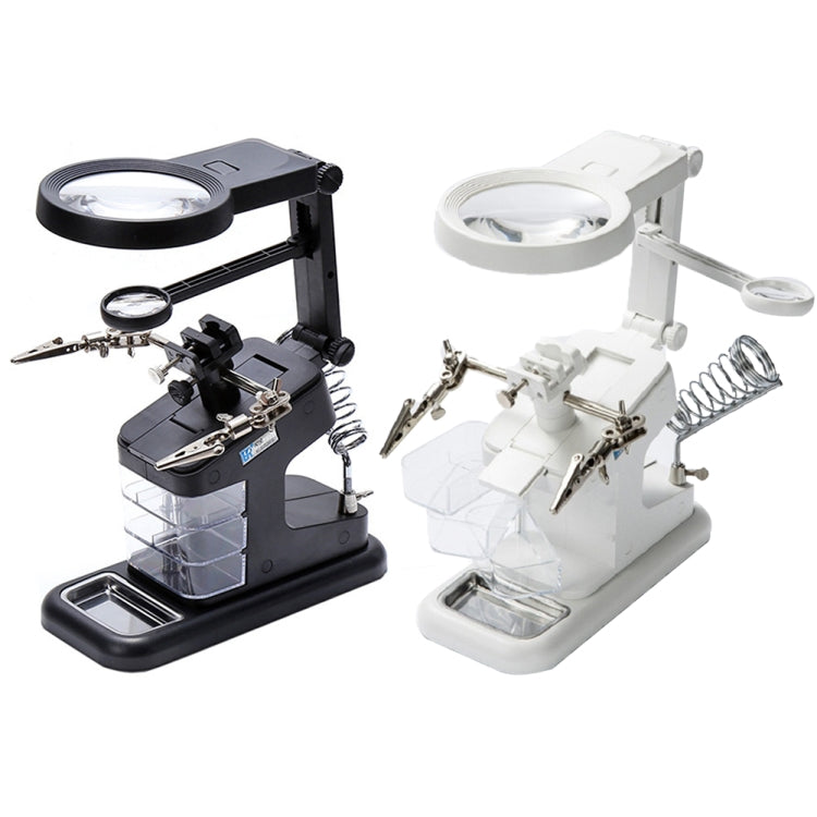 Desktop Multifunctional Chip Welding  Inspection Magnifying Glass with LED Light(Black)