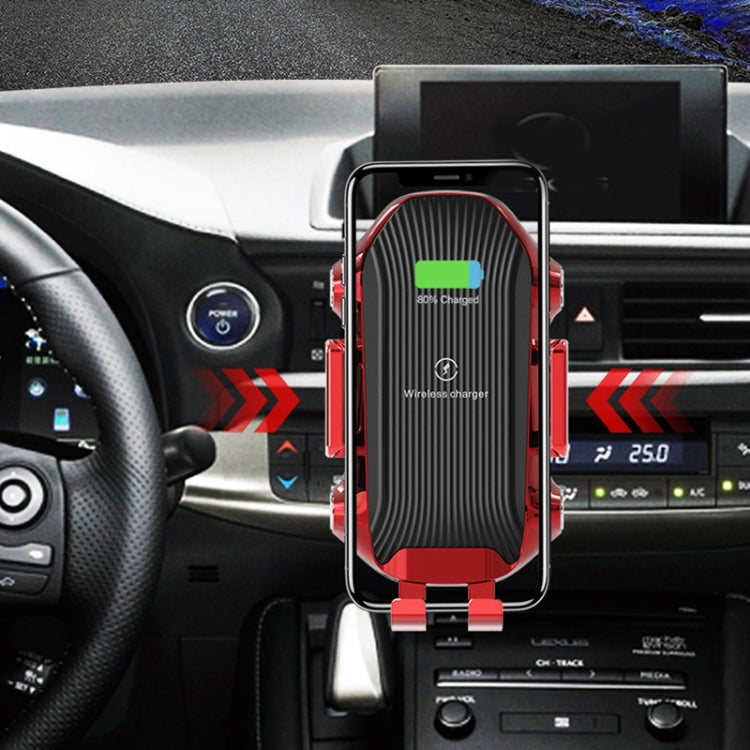 X343 15W Car Wireless Charger Smart Induction Suction Cup Phone Holder(Black)
