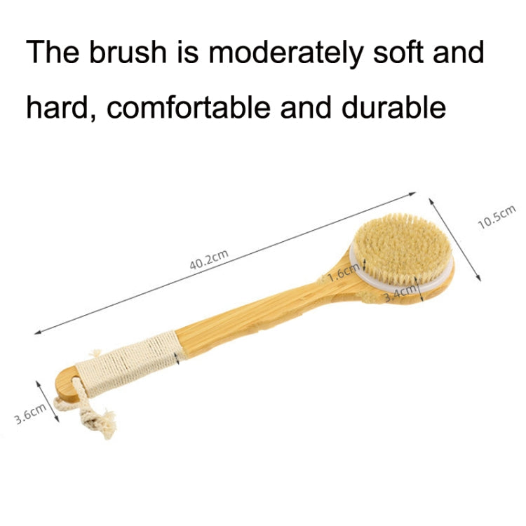 Natural Bristle Massage Exfoliating Shower Brush(As Show)
