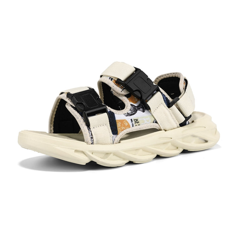 Casual Open Toe Breathable Beach Slippers Beach Sandals For Men, Size: 39(Black)