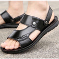Non-slip Outer Wear Dual-use Sandals Slippers Men Casual Beach Shoes, Size: 43(Black)